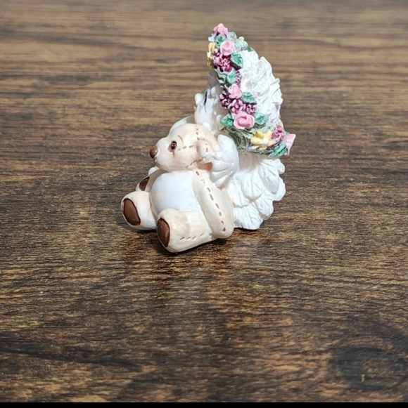 1996 Vintage Dreamsicles Playmates Angel Cherub Holding Teddy Bear Figurine - Picture 9 of 12
